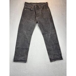 Levis 501XX Mens Grey Straight Leg Selvedge Denim Grungy Skater Jeans W34 L32